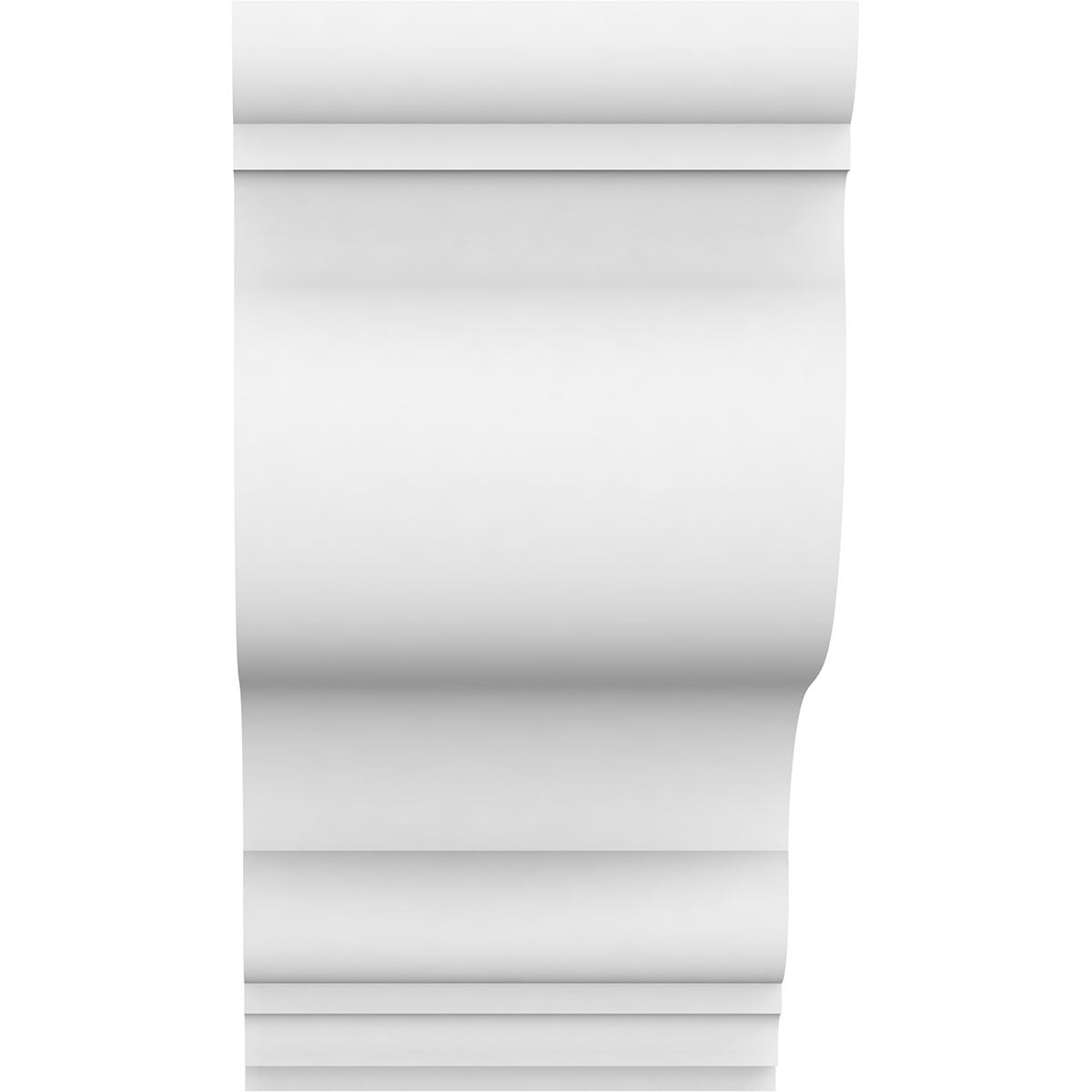 3"W x 8"D x 8"H Standard Scroll Architectural Grade PVC Corbel