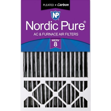 

16x25x5 (4 3/8) Honeywell Replacement Air Filters MERV 8 Plus Carbon 1 Pack