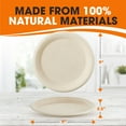 thumbnail image 4 of Cheer Collection Compostable 9 Inch Paper Plates, Natural, 500 Pack, 4 of 5