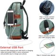 thumbnail image 2 of Mochila retro para computadora portátil con puerto de carga USB, mochila de viaje impermeable, mochila informal para niños y niñas para computadora portátil de 15,6" oso de fresa Electrónica, 2 of 5