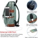thumbnail image 2 of Mochila retro para computadora portátil con puerto de carga USB, mochila de viaje impermeable, mochila informal para niños y niñas para computadora portátil de 15,6" Rojo Verde, 2 of 5