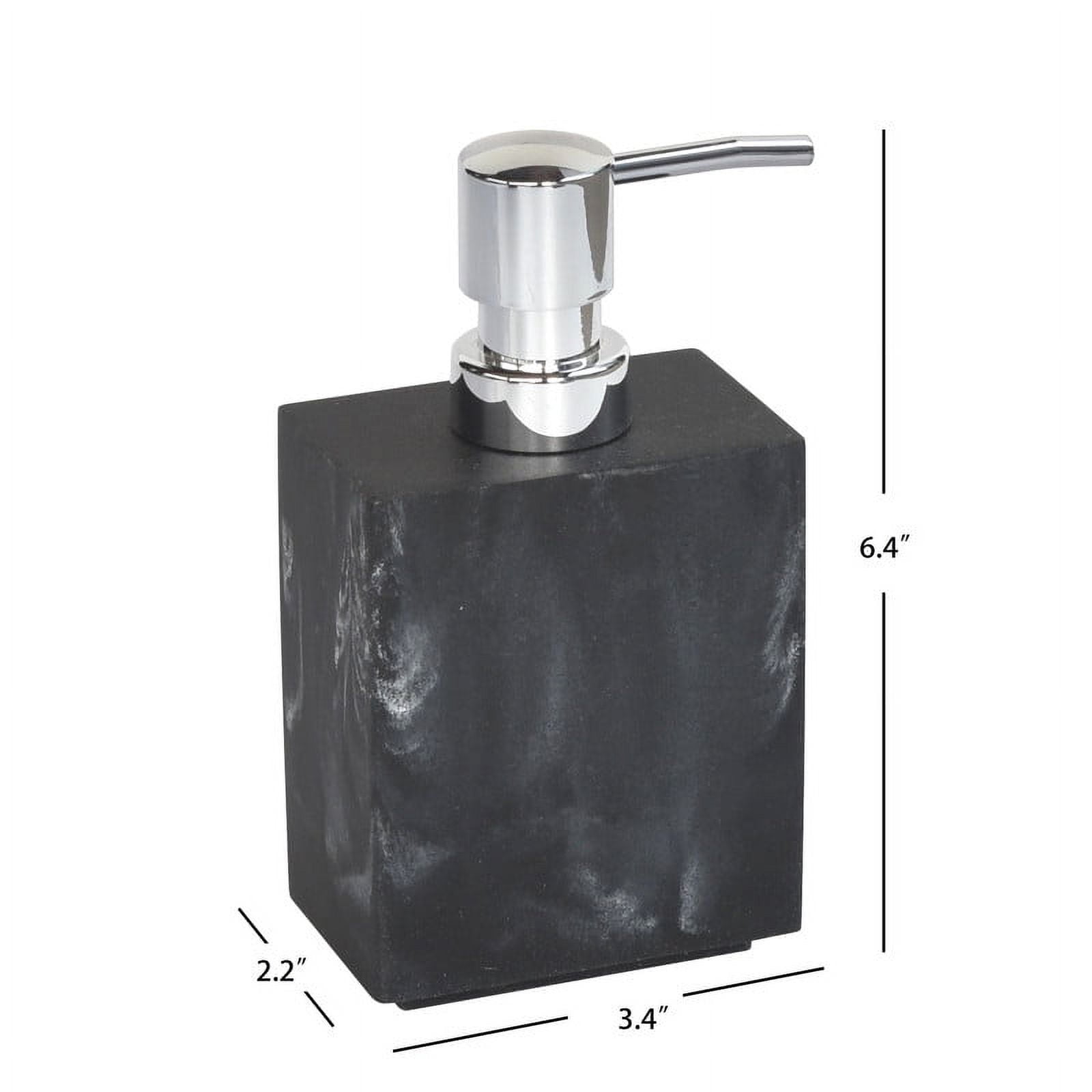 Better Homes & Gardens Black Faux Marble Finish 4 Piece Vanity Organizer Set, Resin