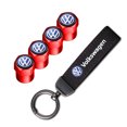 thumbnail image 3 of Tapas de válvula de rueda de neumático de coche, cubierta de gamuza, llavero de anillo para Volkswagen Polo Tiguan Passat T-ROC Golf Atlas, accesorios, 3 of 5