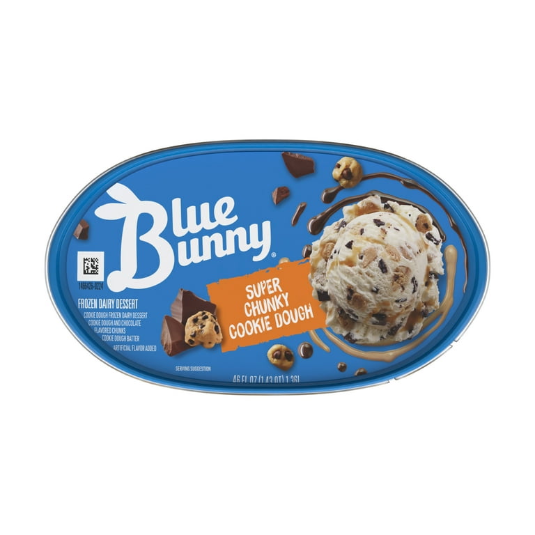 Blue Bunny Super Chunky Cookie Dough Premium Frozen Dessert, 46 fl
