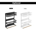 thumbnail image 3 of Zootealy Refrigerator Magnetic Spice Rack Steel Frame Organizer Spice Storage Shelf Magnetic Fridge Rack Kitchen Magnet Organizer Seasoning Bottle Holder with Towel Bar and Hooks, 3 of 8