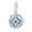 Blue Glitter Enamel Compass, variant on 925 Sterling Silver Engraved Snowflake Dangle Charm for Bracelet Charms Bangle Pendant Jewelry