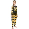 thumbnail image 4 of Harry Potter Kids Hogwarts Houses Crest Tight Fit 2 PC Long Sleeve Pajama Set - Hufflepuff Gryffindor Slytherin Ravenclaw, 4 of 5