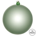 thumbnail image 3 of Vickerman 3" Frosty Mint Shiny Ball Ornament, 12 per Bag, 3 of 7