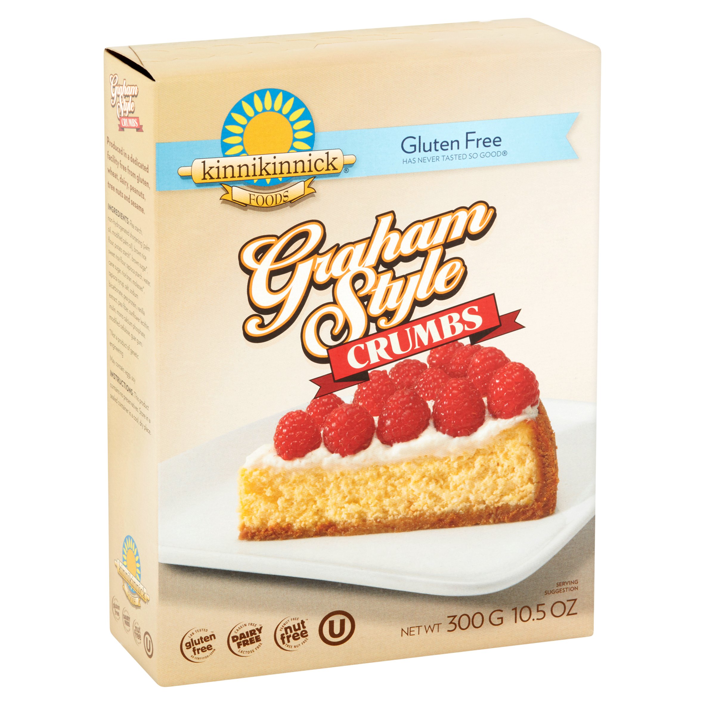 Kinnikinnick Crumbs Graham Style,10.5 oz (Pack of 6)