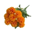 thumbnail image 3 of 9 Heads Mums Artificial Flowers, Faux Chrysanthemum Bouquet, Silk Fall Floral Stem for Outdoor, Decorative Artificial Aster Bouquet, Indoor Tabletop Faux Flowers, Seasonal Home Floral Arrangement, 3 of 5