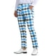 thumbnail image 4 of INSPIRE CHIC Pantalones de vestir de cuadros clásicos para hombres, con frente plano, para oficina y prom, 28 Azul claro, 4 of 5