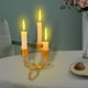 thumbnail image 5 of Candelabro moderno, centro de mesa, adorno romántico, centro de mesa, candelabro 3 cabezas de oro, 5 of 9