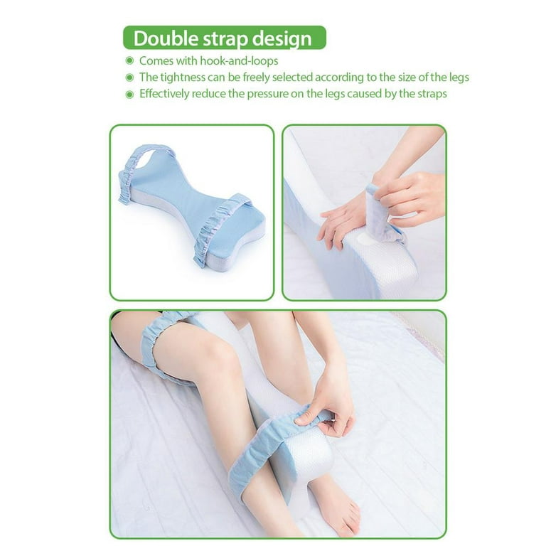 Foam Knee Pillow Leg Support Pillow with Straps for Side Sleepers 