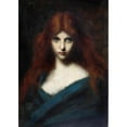 thumbnail image 3 of Jean-Jacques Henner 14x18 Black Modern Framed Museum Art Print Titled - Portrait of a Young Girl with Red Hair, 3 of 5