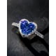 thumbnail image 2 of 1 PC Romantic Red Heart Cubic Zirconia Ring For Women For Valentine'S Day Gift Wedding Engagement Anniversary Party Jewelry, 2 of 4