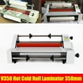 thumbnail image 3 of FETCOI Hot Cold Roll Laminator, 110V 13" V350 Laminator Digital Display Single&Dual Sided Laminating Machine 4 Rollers Hot Cold Roll Laminator for BOPP PTE Film, 3 of 10