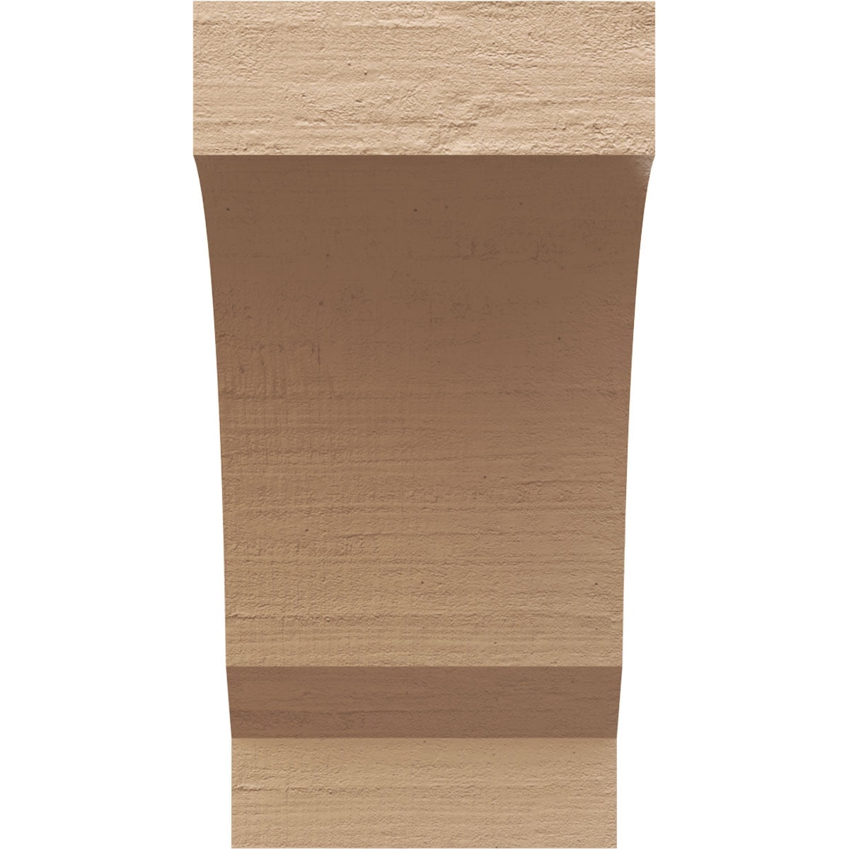 12"W x 12"D x 24"H Wide Moab Rough Cedar Woodgrain TimberThane Corbel, Primed Tan