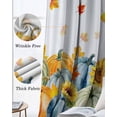 thumbnail image 6 of Thanksgiving Blackout Curtains 90 Inch Length 2 Panels Set for Living Room Bedroom, Fall Orange Blue Pumpkin Maple Leaves Plaid Privacy Window Treatment Thermal Insulated Black Out Drapes 52"x90", 6 of 8