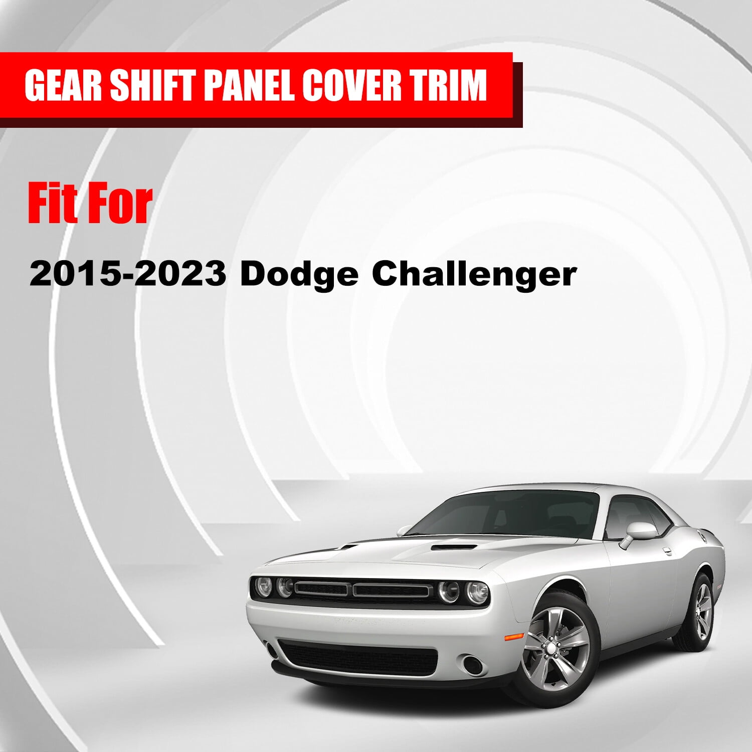 Gear Shift Panel Frame Trim Cover Carbon Fiber Pattern for 2015-23 Challenger