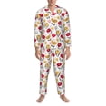 thumbnail image 3 of Goofa Tulips Flowers for 2-piece Loungewear Set Men’s Sleepwear Set Soft PJs Cozy loungewear Comfy Sleep Set Winter Pajamas-Small, 3 of 7