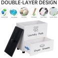 thumbnail image 2 of NiHome Large Capacity Laundry Room Supply Organizer for Laundry Pods, Sheets, Soap Bars Storage - Two-Layer Dryer Sheet Dispenser & Laundry Pods Container with Lid & Drawer for Laundry Room Decor, 2 of 7