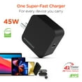 thumbnail image 2 of Hypergear SpeedBoost 45W USB-C PD Laptop Wall Charger with PPS | Black, 2 of 6