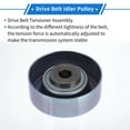 thumbnail image 6 of Unique Bargains 1 Pc Drive Belt Idler Pulley for Mitsubishi Outlander 2003-2006,for Mitsubishi Lancer 2004-2006 Iron Silver Tone Serpentine Tensioner Pulley Idler, 6 of 7