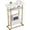 White & Gold, variant on Narrow Small Side Table for Small Spaces - Slim End Table with Magazine Rack - 2 in 1 Narrow End Table Living Room - Skinny Bedside Table Nightstand Bedroom Thin Side Table, Rustic Brown