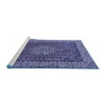 thumbnail image 2 of Ahgly Company Machine Washable Indoor Square Persian Blue Traditional Area Rugs, 5' Square, 2 of 4