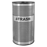 Stainless Steel Trash Receptacle 33 gal, Stainless Steel