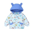 thumbnail image 1 of Gibobby Chamarra acolchada para niñasRopa para niños Chaqueta acolchada de algodón pequeña de tela de flores para niños nuevos Chaqueta de plumón para be(Azul, 14-15 Años), 1 of 4