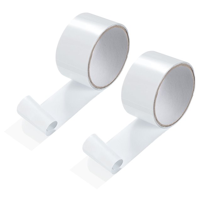 Unique Bargains Ruban de Scellement Étanche 2"x 492 Pieds, Ruban de Réparation Étanche en PVC, Blanc 2 Pcs