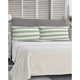thumbnail image 5 of Sage Green Striped Pillow Covers King Size, Farmhouse Sage Green Stripes Soft Bed Throw Pillowcases Breathable Cooling Long Lumbar Body Pillow Sham Cover for Bed Sofa 20''x40'', 5 of 7