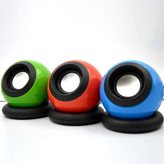 SOPOTUTU Small Computer Stereo Sound Pair Compact Red USB Powered