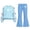 Light Blue, variant on Asgosdo Girls Fall Two Piece Sets for Girls Bow Long Sleeve Top and Flared Pant Cute Casual Outfits Teen Winter Clothes Size 5-15Y