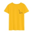 thumbnail image 3 of WEIYLL T Shirts for Women Small Dinosaur Print Yellow Blouse Sizes L, 3 of 3