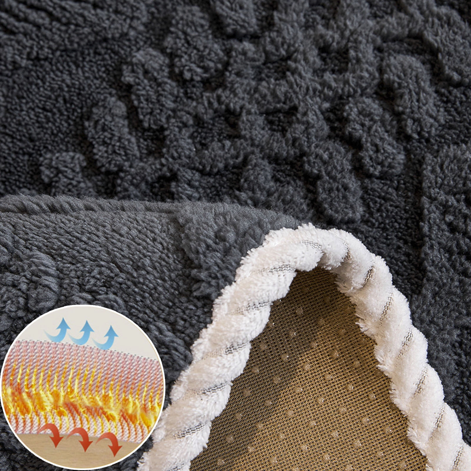 Plush Sofa Cover Non Slip Washable, Thick Soft Couch Cushion Protector for Pets, Anti Scratch Furniture Cover Blanket for Three Seater Sofa Living Room All Season Use
