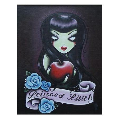Poisoned Lilith by Candy Cane Goth Apple Snow White Evil Witch Art Poster Print