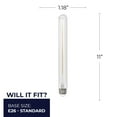 thumbnail image 2 of Bulbrite 862775 11 in. 5W T9 Shape 3000K Dimmable LED Bulb, Clear - Pack of 4, 2 of 7