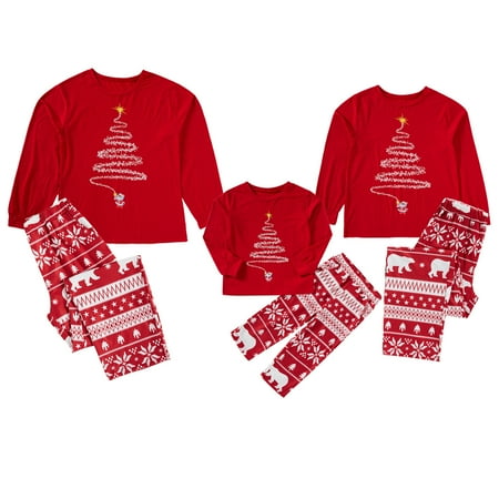 GRNSHTS Matching Family Christmas Pajamas Set Adult Mens Womens Kids Sleepwear Nightwear Holiday Xmas Pjs(Red-Men/XL)