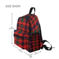 thumbnail image 3 of FORMRS School Backpack with Front Zippered Pocket 12" Student Travel Daypack, Red and Blue Pattern, 3 of 6
