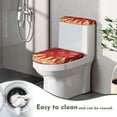 thumbnail image 4 of HELLHERO 2 Piece Toilet Cover Elastic Edge Polyester Fabric, Adjustable, Bathroom Home Comfort, Christmas Snowflakes, 4 of 5