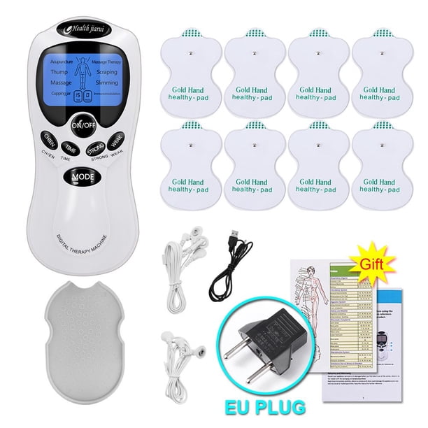 8 Modo EMS Electric Herald Tens Máquina Acupuntura Masaje Corporal Terapia Digital Masajeador Estimulador Muscular Electroestimulador Tan Jianjun unisex