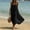 🔥 Black, variant on Sentmoon Draped Dress Womens Maxi Dress Summer 2026 Sleeveless Crew Neck Regular Fit Spaghetti Strap Golf Dresses for Women for Work and Play S-3XL