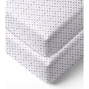 Bacati - Multi color pin dots Baby & Me Crib Sheet 100% Cotton Percale