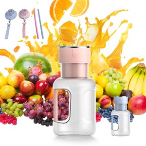 Bowayaoa Mélangeur portable pour Shakes et Smoothies, 300ml Remboursé Mini Juicère avec 8 Les lames, USB Mélangeur de fruits pour la maison de voyage