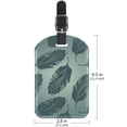 thumbnail image 6 of Square 2Pack PU Leather Feathers Cruise Luggage Tag with Privacy Cover and Name ID Tag for Travel Handbags Backpacks Luggage Tags, 6 of 6