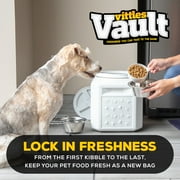 Gamma2 Vittles Vault Outback Pawprint Plastic Pet Food Storage Container, Grey, 15 Pound Capacity
