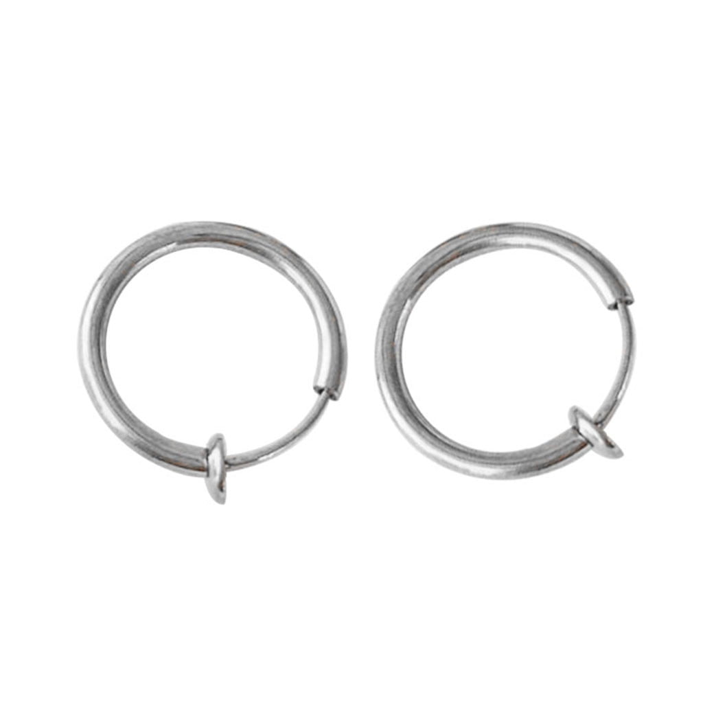fake silver hoop earrings