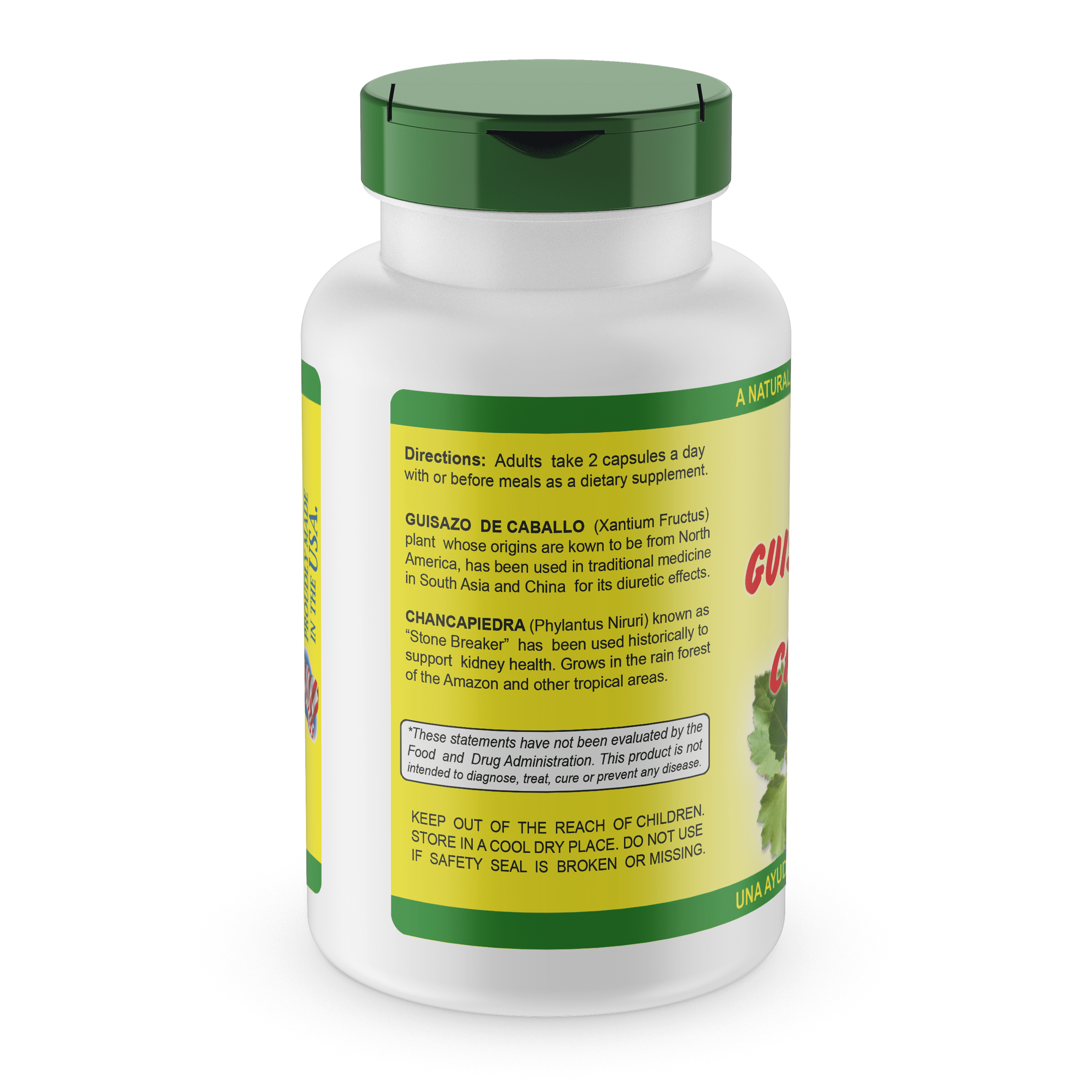 Sunshine Naturals Guisazo de Caballo & Chancapiedra, Kidney Stone Breaker, Dietary Supplement, 3 Pack, 90 Capsules per Bottle